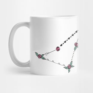 Indus (Indian) Constellation Roses and Hearts Doodle Mug